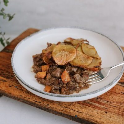 Lamb Hotpot with Sliced Potato Topping